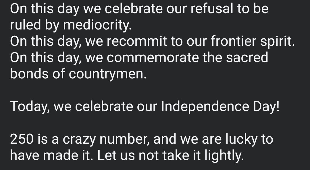 ChairmanKam53's tweet photo. #IndependenceDay250 #copilot https://t.co/7rE0uJ8RCC