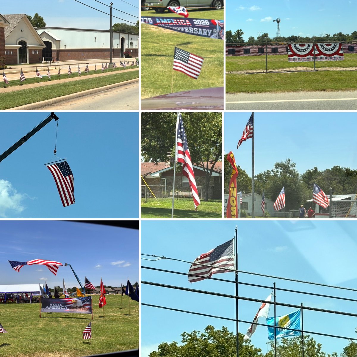 BaldwinMickey's tweet photo. Happy Birthday, America! 🇺🇸 Rain or shine, we celebrate 250 years of freedom. No matter where I’ve traveled, there’s no place like Okla and especially Okmulgee. Let’s use our freedom to love, serve and build a brighter future together. God bless the USA! #HappyFourth #OkmulgeeWay https://t.co/0kMK510ioE