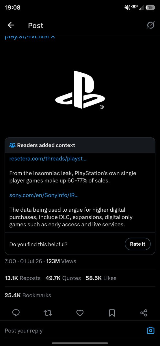 Skullnyte's tweet photo. They mislead you with partial truths and expect you to understand. This isn't about the gaming industry. This is about your electronic ownership rights. If they have their way, electronically purchasing something won't mean owning it. GROSS.

Fuck Sony. #SavePhysicalGames https://t.co/TqekmMvza6