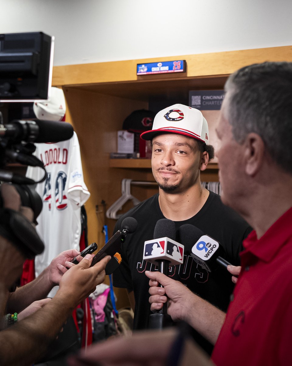 Reds's tweet photo. Sal Stewart and Chase Burns are the third set of teammates in Reds history to each earn an All-Star selection at age 23 or younger in the same season🌟 https://t.co/lmuyxfuBOH