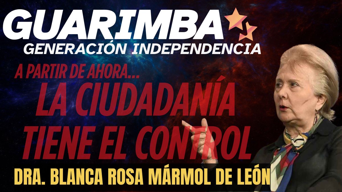 GastonLevar's tweet photo. A PARTIR DE AHORA LA CIUDADANÍA TIENE EL CONTROL. Magistral explicación de la magistrada Dra. Blanca Rosa Mármol de León.
Nos preparamos para el #8J. #GeneraciónIndependencia @chacocma @hacemosguarimba 

Link:  https://t.co/IWBlkIWk0p https://t.co/nj9HQbolZF