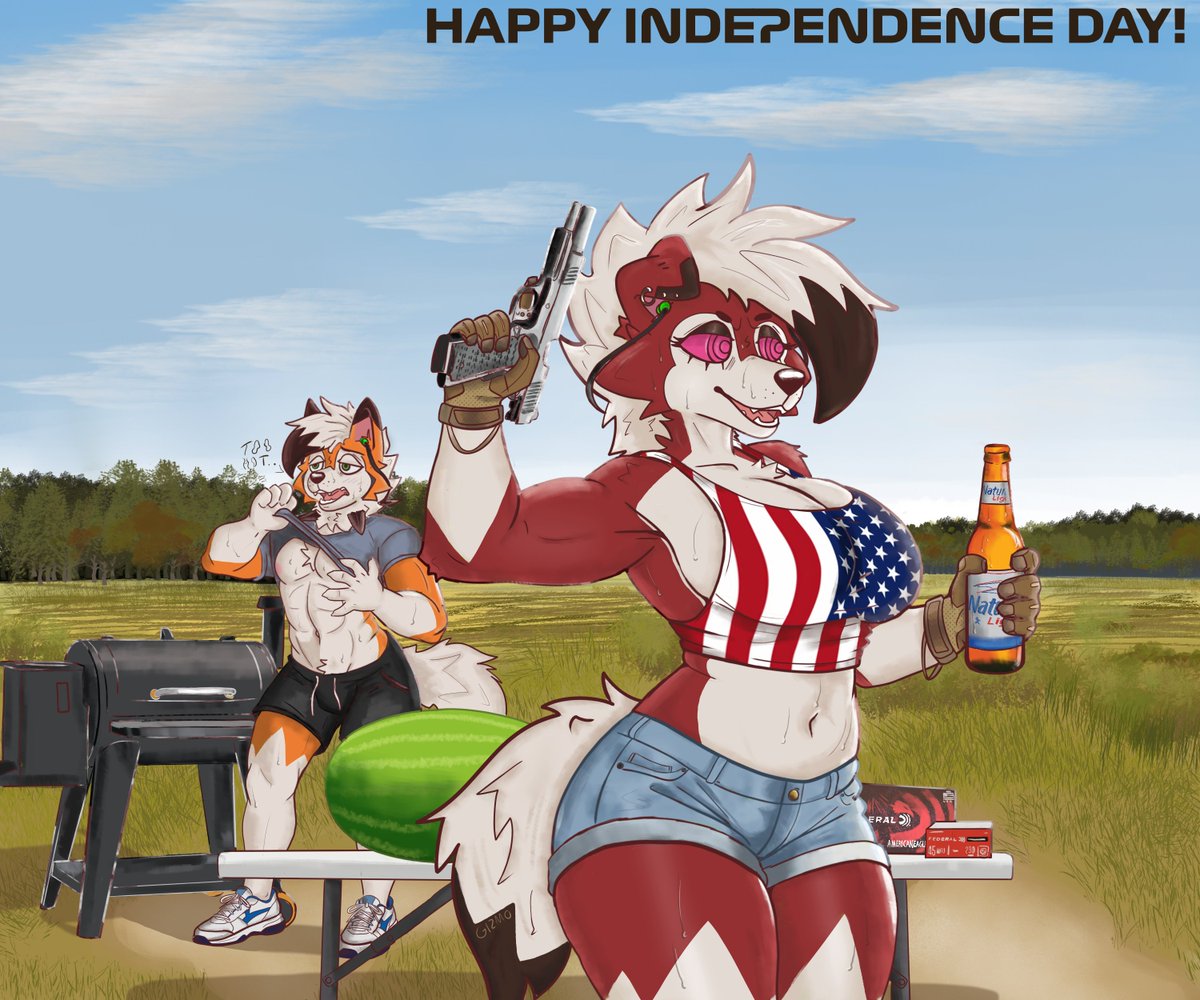 GrumGizm0z's tweet photo. Happy Independence Day! 

#furryartㅤㅤㅤ #4thJuly https://t.co/rTmc8lAdsl