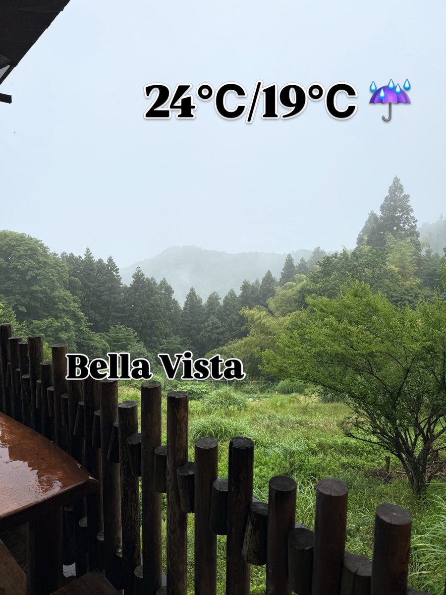 Foresta1392_2's tweet photo. おはようございます😊朝から土砂降り＆濃霧の顔振峠です☔️山から流れてくる水も多いのでご注意ください😣スペシャルメニュー、記念ステッカー好評です😻ありがとうございます✨悪天候の為、本日の営業時間9時-16時になります😓安全運転で起こしくださいませ😆
 #ベラヴィスタ #顔振峠ランチ #隠れ家レストランバー