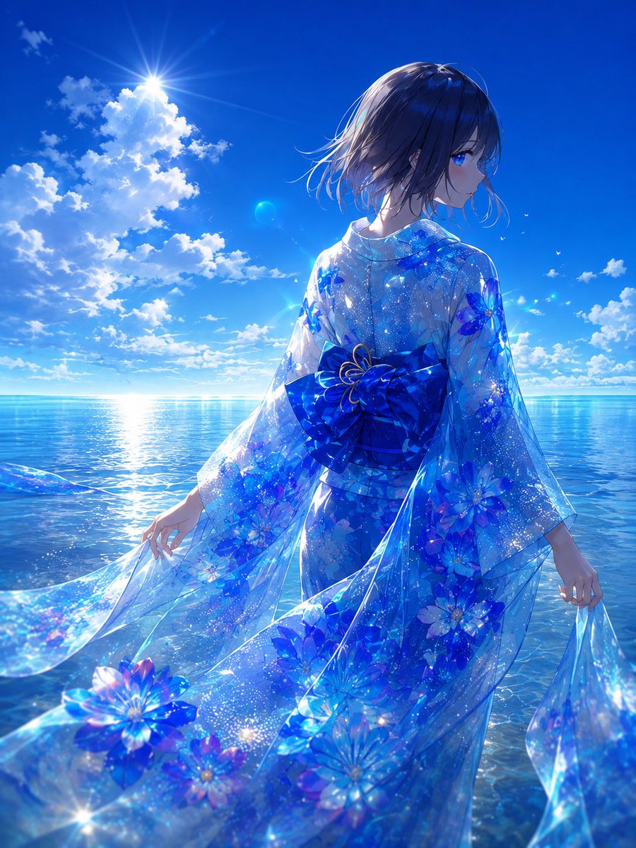 LastM07's tweet photo. 「蒼に溶ける、夏の記憶」 https://t.co/jmohsrBUN8