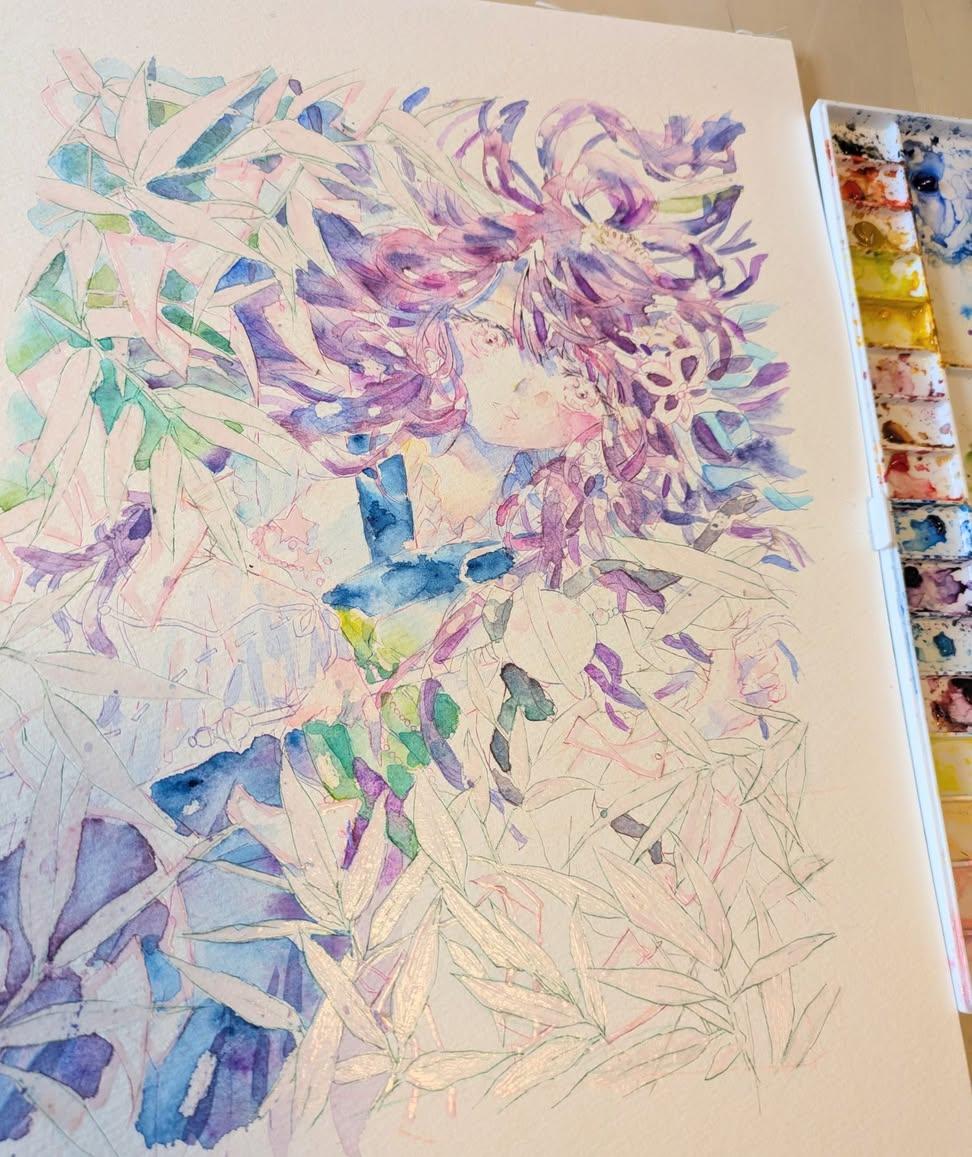 wip 織姫 #透明水彩
