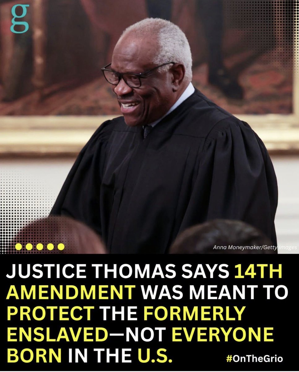 eagameover's tweet photo. 🚨🚨🚨🚨🚨
🇺🇸🫵🏻👊🏻

Justice Clarence Thomas sparked fresh debate in a dissent that revisits the 14th Amendment through a historical lens tied to Black American history. He argued the amendment was mainly designed to address citizenship issues for formerly enslaved people after the Civil War, rather than serving as a blanket rule for everyone born on U.S. soil regardless of parental status.

His remarks push back against the modern interpretation of birthright citizenship and call for a tighter reading rooted in the original context of Reconstruction. That position has fueled renewed disagreement over how far the Constitution should stretch in today’s immigration landscape.

Legal scholars and political voices are now weighing in as the issue circles back into public debate. Supporters of broader birthright citizenship see the dissent as a challenge to long-standing precedent, while others say it highlights unresolved questions about how the 14th Amendment should apply in a modern nation shaped by ongoing immigration.