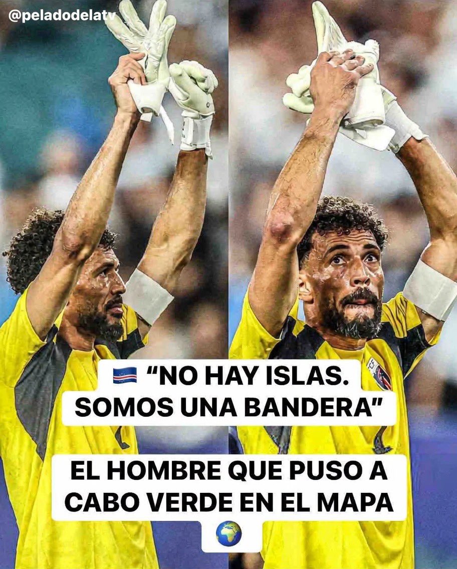 peladodelatv's tweet photo. Lo escribió Vozinha horas antes de enfrentar al campeón del mundo. No fue una arenga: fue una profecía.

“Serán más de 11 jugadores: será todo un pueblo en el campo. Porque no hay islas. No hay distancia. No hay fronteras. Somos una bandera.”

Y así jugó. Como si detrás de sus guantes empujara medio millón de personas, más toda la diáspora regada por el mundo, más los millones de desconocidos que en tres semanas adoptaron a Cabo Verde como segunda patria.

A los 40 años, en su primer Mundial, el arquero que aprendió a atajar mirando videos porque en su isla no había entrenadores de porteros, le tapó el alma al mejor jugador de todos los tiempos. Una, dos, tres veces le dijo que no a Messi, el ídolo que soñaba enfrentar. Estiró la agonía del campeón hasta un tiempo extra que nadie imaginó, y solo un desvío, a nueve minutos del final, pudo doblegarlo.

Cuando terminó, levantó los guantes al cielo y aplaudió a su gente, empapado, con la mirada de quien lo dio absolutamente todo.

Él mismo lo había dicho: “Ojalá un día los niños quieran ser como un futbolista de Cabo Verde.” Después de este Mundial, Vozinha, ya no hace falta desearlo. Millones de niños, en tu tierra y en todas partes, aprendieron tu nombre.

Tenías razón: no hay islas. Hoy el mundo entero fue Cabo Verde. 🌊🇨🇻