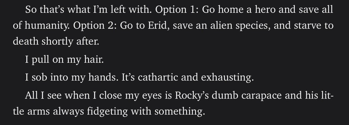 melonsharks's tweet photo. the way this decision is written in the book gets me every time T___T there's no contest. grace just knows what he has to do. all he sees when he closes his eyes is rocky… https://t.co/6q7C5BEmem