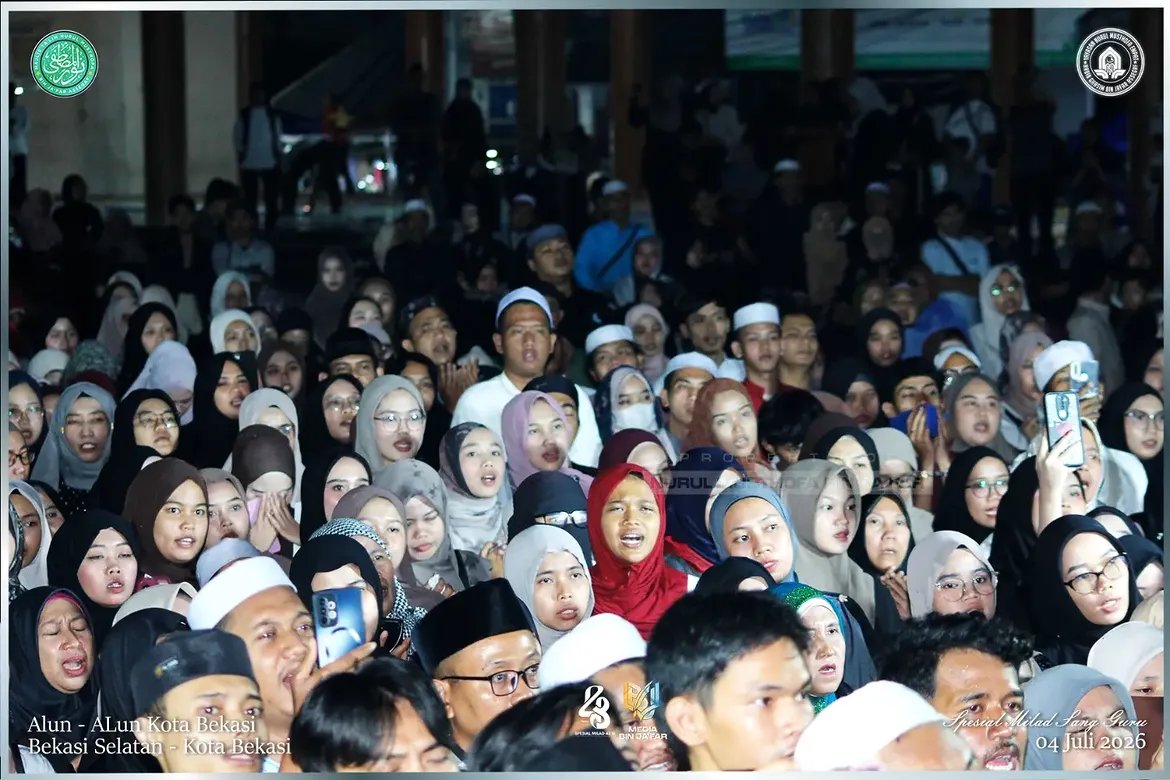 NmDepok's tweet photo. MILAD SANG GURU 
MILAD Ke 43 &amp; 13 NURUL MUSTHOFA 4 
Bersama NURUL MUSTHOFA BIN JA'FAR 

Tanggal : Sabtu , 04 Juli 2026 
Pukul : 20:00 wib selesai
Tempat : ALUN ALUN KOTA BEKASI 
Jln. Pramuka no 59 , marga jaya - kota bekasi 

#nurulmusthofa_original
#NurulMusthofaBinJa'far https://t.co/9ThSKbKT4D