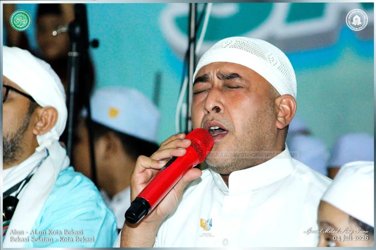 NmDepok's tweet photo. MILAD SANG GURU 
MILAD Ke 43 &amp; 13 NURUL MUSTHOFA 4 
Bersama NURUL MUSTHOFA BIN JA'FAR 

Tanggal : Sabtu , 04 Juli 2026 
Pukul : 20:00 wib selesai
Tempat : ALUN ALUN KOTA BEKASI 
Jln. Pramuka no 59 , marga jaya - kota bekasi 

#nurulmusthofa_original
#NurulMusthofaBinJa'far https://t.co/THryTCrfBG