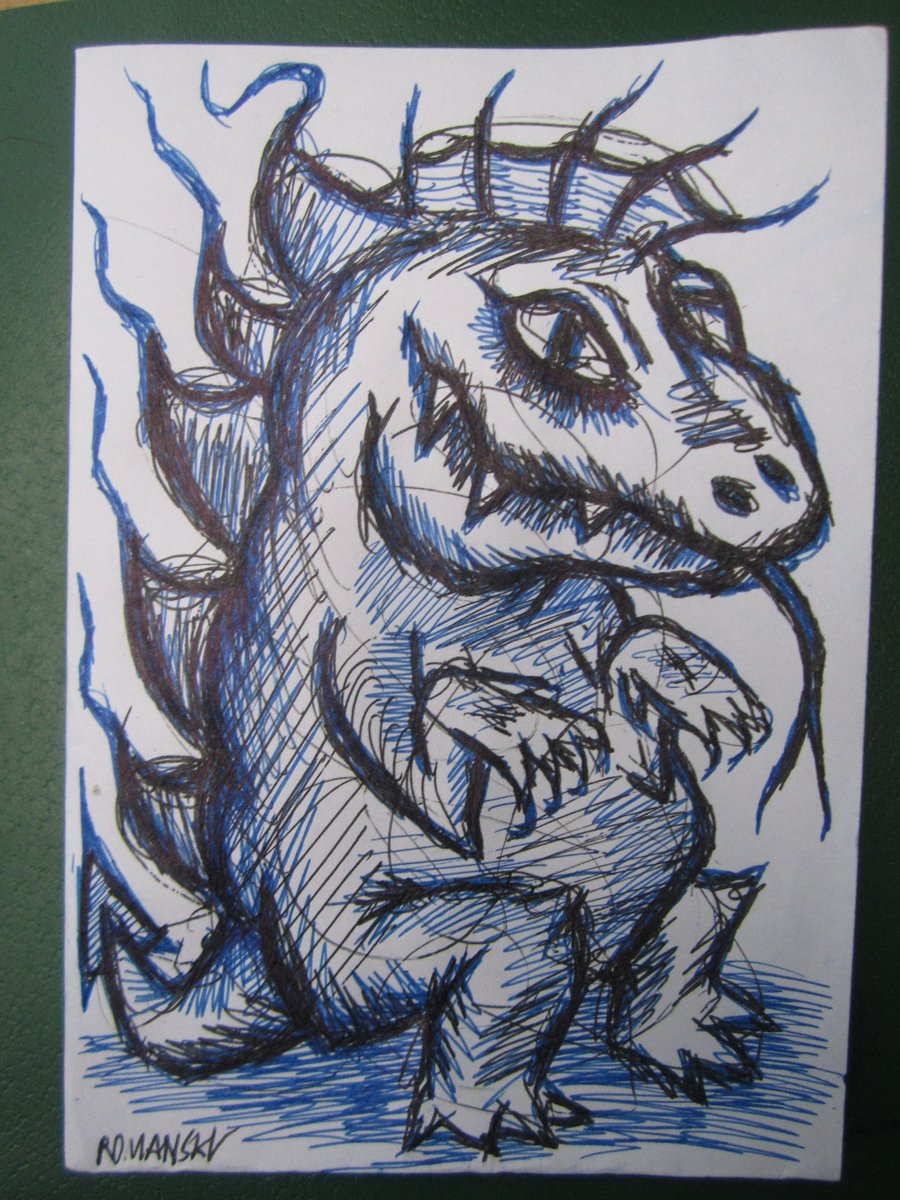 RomanSkvRybisk's tweet photo. Дракозябр. \ My sketch.

Очередная милая гадина со своим уникальным шармом и харизмой.
https://t.co/w3D74AXgK6
03/06/2026
#art #creativity #ru #drawing #sketch #cartoon #portrait #humor #illustration #арт #рисунок #рисование  #набросок #скетч #искусство #художество #творчество https://t.co/bFJUmllNUx