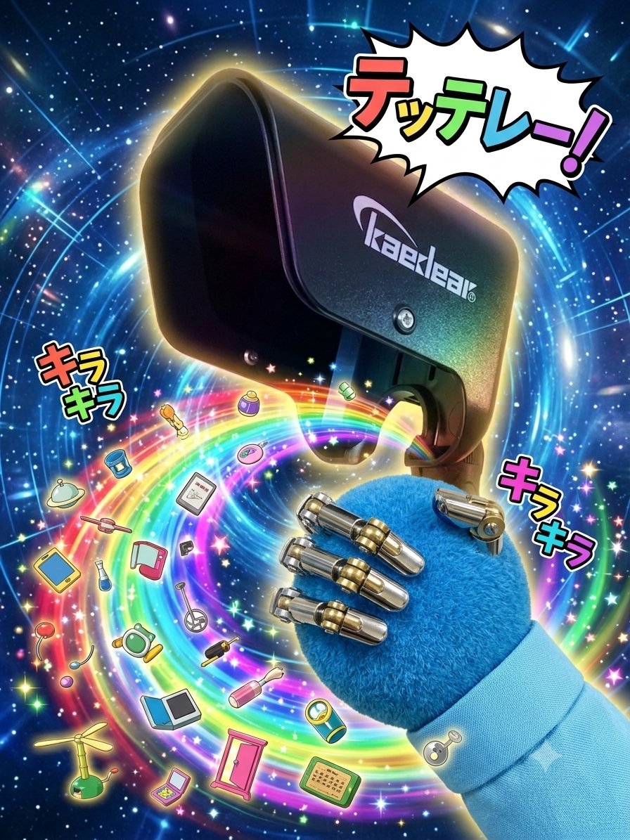 GyroUba's tweet photo. ついでにGeminiでいろいろ加工したみた。

1枚目: 中世の騎士が使う魔法の武器に加工
2枚目: 携帯型AIロボットに加工
3枚目: ドラえもんのひみつ道具に加工(なぜか手が青いテニスボールになった) https://t.co/V6TQpTlJTI
