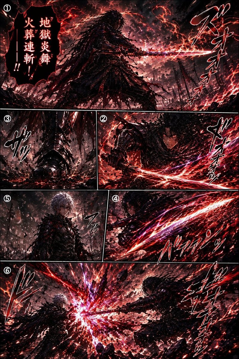 SKYRED_AI's tweet photo. 【勇者棄却録 第3節 血の勇者 VS 魔王軍【地獄の剣豪】カグツキ】
永きに渡る魔王討伐の旅は、勇者アルドレッドにとっても、彼を待ち受ける魔王軍にとっても、血と硝煙の匂い...

⬇バトル結果をチェック！
https://t.co/kQYPQvKQrr
#オリキャラバトル https://t.co/ccRnnhO6dS
