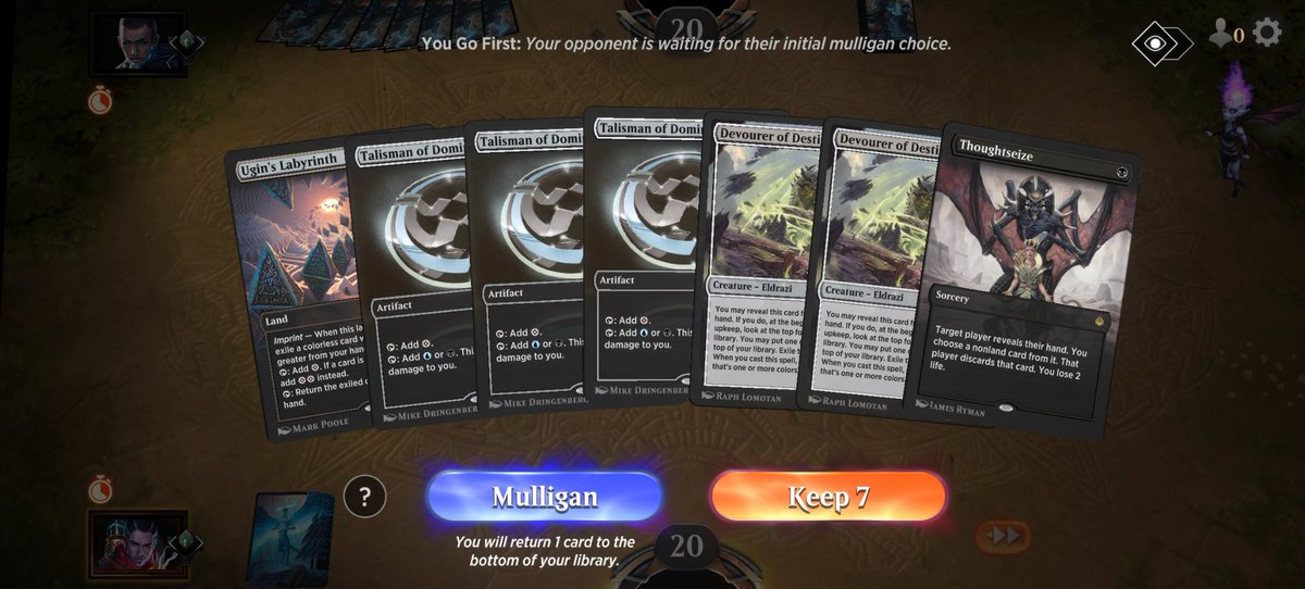 Ken2_3mtg's tweet photo. プラチナ3→4
vs青黒遅延0-1
vs青赤0-1

後手しかないしマナフラかマナスクリューしかないゲームしかやらせてくれない https://t.co/Sdx11tHks7