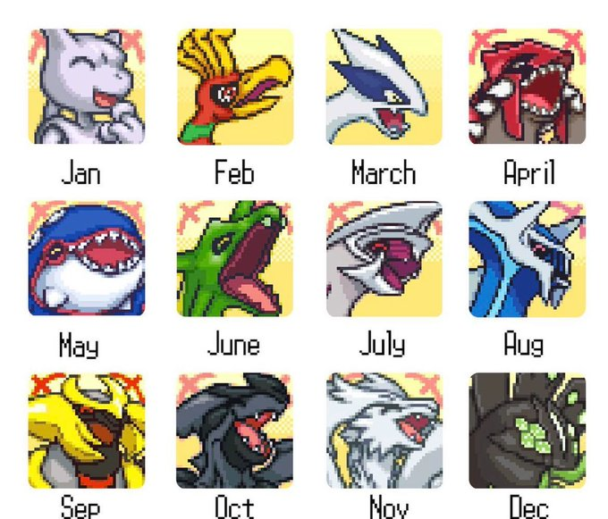 PkmnPosts's tweet photo. Your birth month is the pokemon you turn into https://t.co/fISfYaTzOU