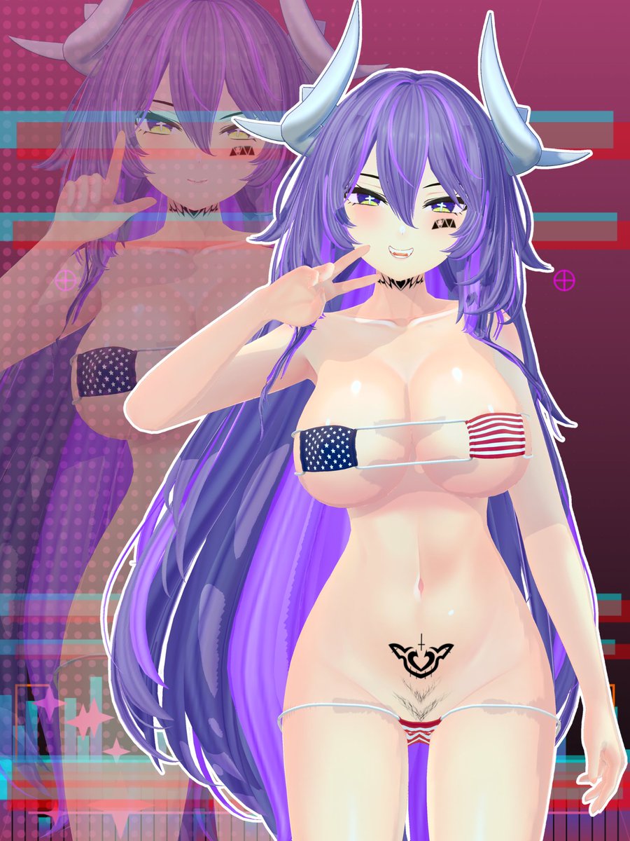 whyKusanagi's tweet photo. America turns 250 and i'm still the most dangerous thing on your timeline 💜 
Happy 4th onichan. 
Two and a half centuries undefeated, back to back world war champs, and the only territory left to conquer is you. 
#おはようVtuber #ENVTuber https://t.co/1estojkArq