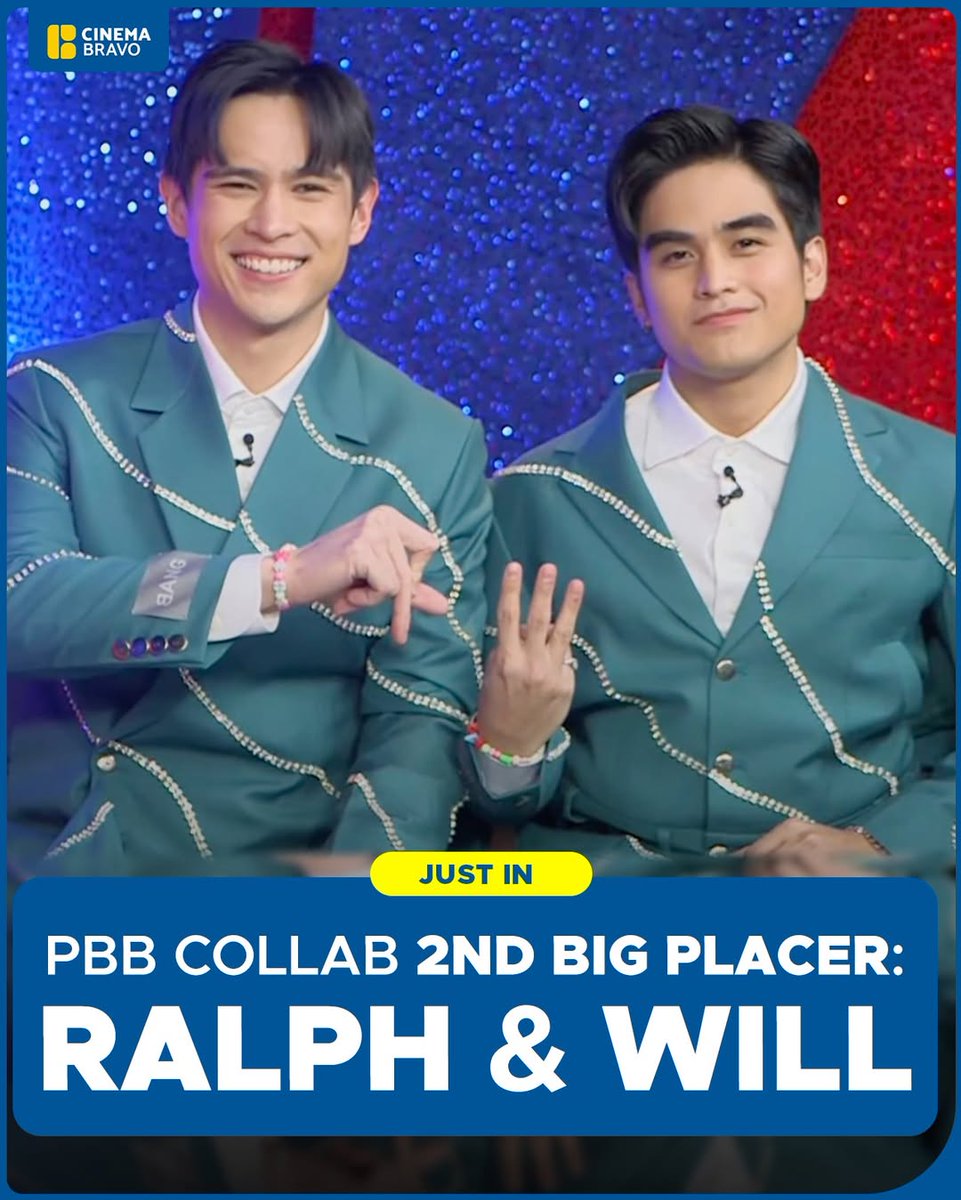 cinemabravoph's tweet photo. ISANG TAON NA YON? 😱

ONE YEAR AGO TODAY: Brent Manalo and Mika Salamanca emerged as the Kapamilya and Kapuso Big Winners of the first-ever #PBBCollab.

2nd Big Placer: Ralph De Leon & Will Ashley
3rd Big Placer: Charlie Fleming & Esnyr
4th Big Placer: AZ Martinez & River Joseph

📺 Pinoy Big Brother: Celebrity Collab Edition