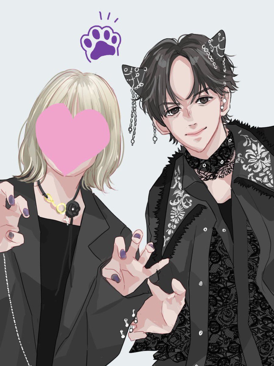 soto3388's tweet photo. ツーショ絵描かせていただきました💜
※現在はツーショ絵作成依頼は受付けておりません https://t.co/o4WgmRzmLr