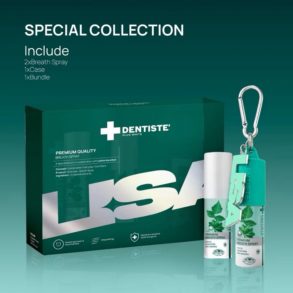 dayodyo's tweet photo. ￼ลูกสาวมาขายของแต่เช้า มัมหมีต้องเอฟตามลูก 😆
[Limited Edition] DENTISTE' ON THE GO - FRESH SPRAY EXCLUSIVE SET X LISA 

https://t.co/4zgv6RKC5M

แล้วซื้อตอนนี้ใช้ code ลดได้ด้วยจาก 560฿ นี่ได้ 448฿ 🤩 เอาไว้มาห้อยกระเป๋าชิคๆแบบน้องลิดเลย https://t.co/OBrdKENMP9