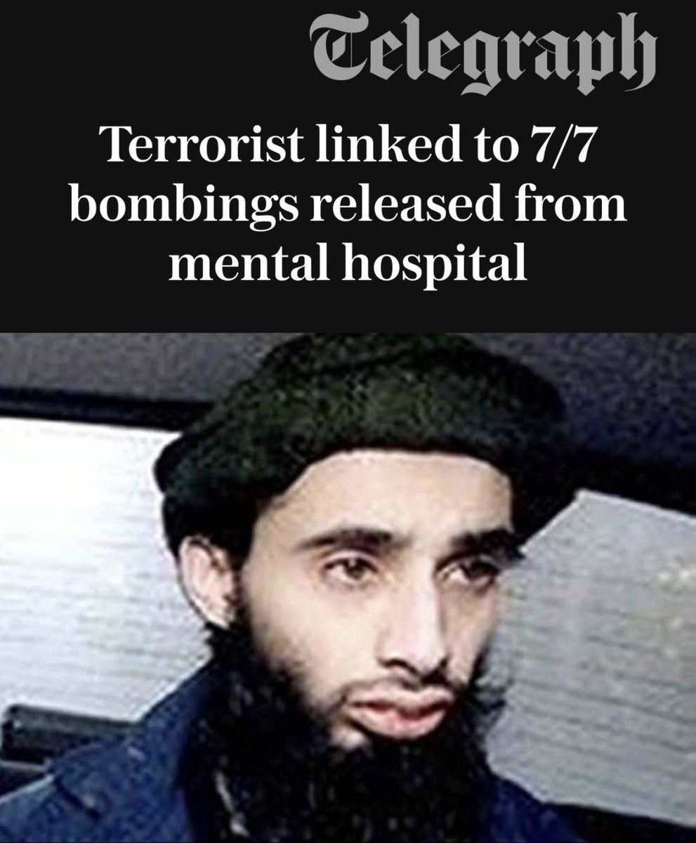 TruthFairy131's tweet photo. An Islamist terrorist linked to the 7/7 London bombings has been released from a secure mental health unit despite warnings that he is a MAJOR risk to public safety.

The biggest danger to the West right now is our own Governments.

It’s undeniable that this is all intentional. https://t.co/dgSfIqpK2A