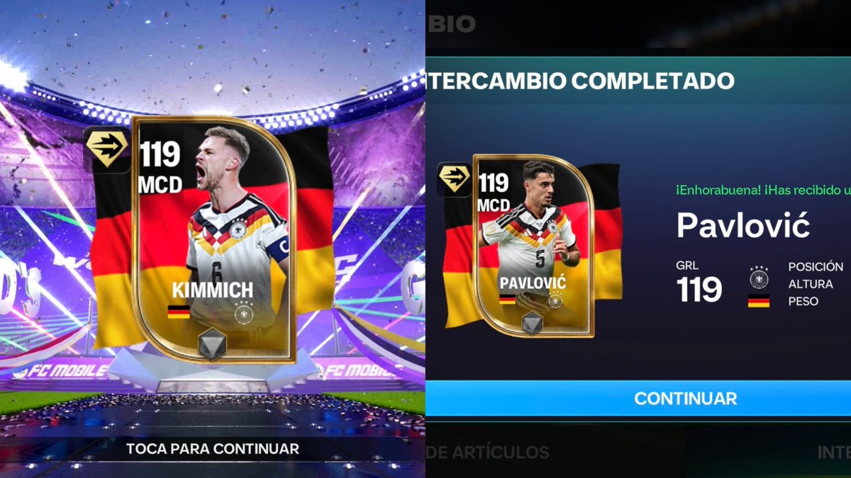 Andros303's tweet photo. ❤️🇩🇪FULL ALEMANIA 124 GRL❤️🇩🇪

Y com la llegada de Kimmich y Pavlovic unicamente falta ahorrar una monedas para Karl y fichas para Havertz 119 y Schloterbeck 119🙌 (Tristemende no habrá mas cartas ahora😞)
@tutiofifa @HDWolvie @HDWolvie @FrankH2H @DIOCFC_PAT0OO @Luis22FM https://t.co/uiDm6h1U7w