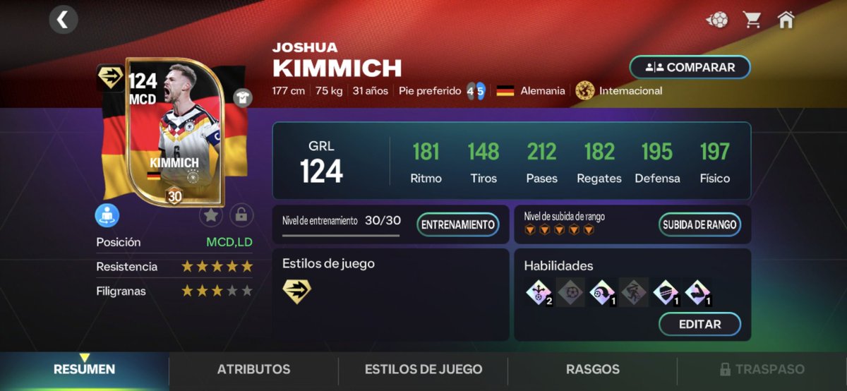 Andros303's tweet photo. ❤️🇩🇪FULL ALEMANIA 124 GRL❤️🇩🇪

Y com la llegada de Kimmich y Pavlovic unicamente falta ahorrar una monedas para Karl y fichas para Havertz 119 y Schloterbeck 119🙌 (Tristemende no habrá mas cartas ahora😞)
@tutiofifa @HDWolvie @HDWolvie @FrankH2H @DIOCFC_PAT0OO @Luis22FM https://t.co/uiDm6h1U7w