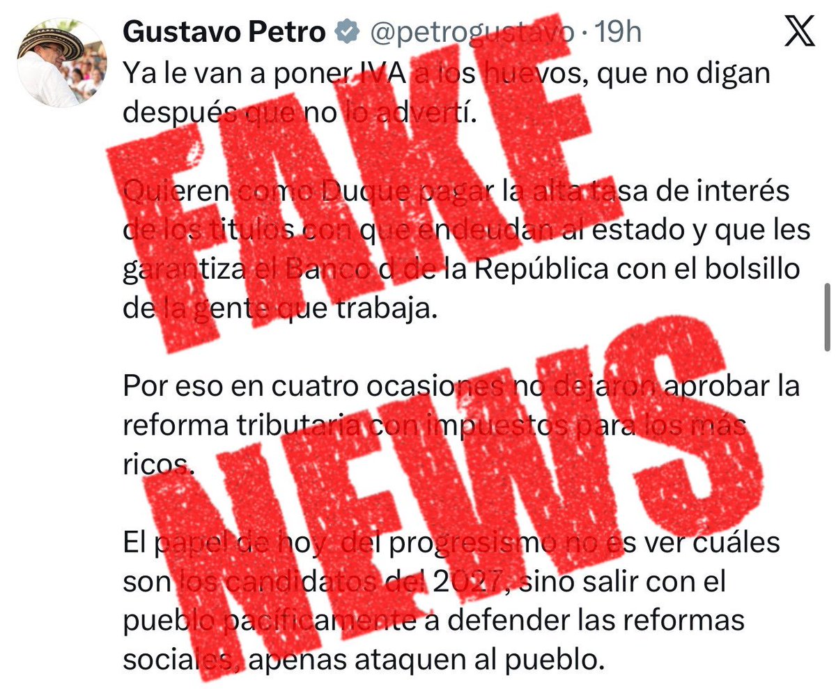 MarYSol8920's tweet photo. EL QUE LE SUBIÓ A LOS HUEVOS, A LA CARNE, A LA GASOLINA, A LA LECHE, A LOS MEDICAMENTOS, A TODO, FUE PETRO Y SU DESGOBIERNO;
SIGUE INVENTANDO FAKE COMO DE COSTUMBRE https://t.co/TS4tsVxvU9