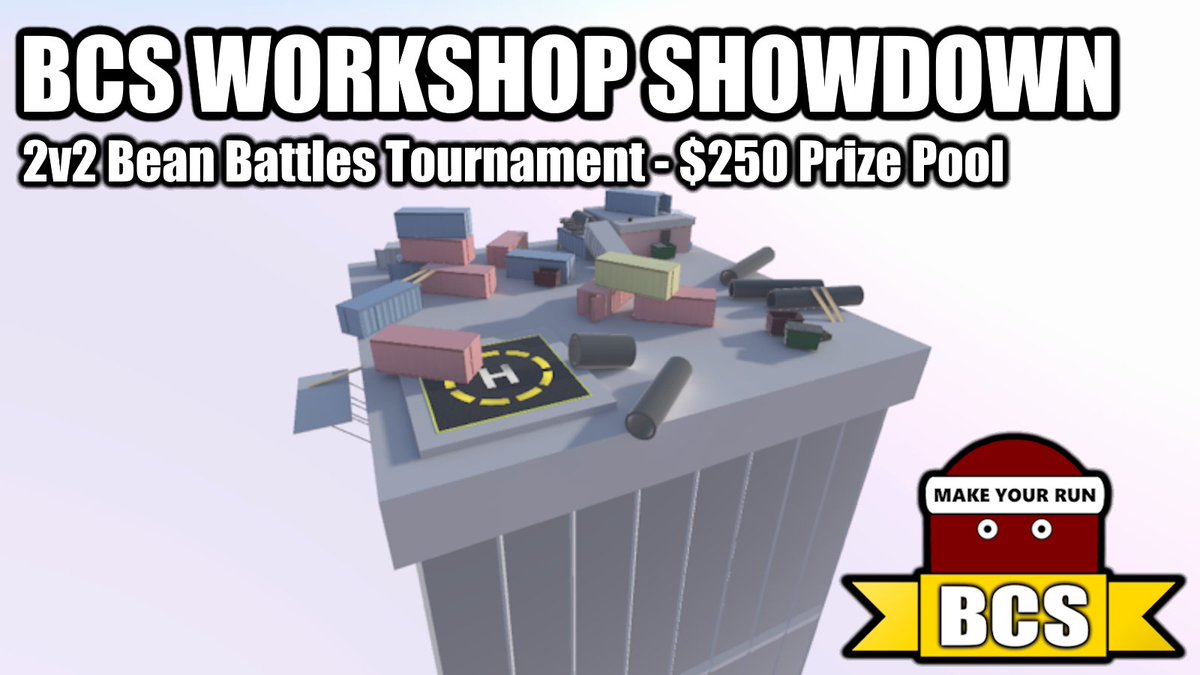 BeanBattlesGame's tweet photo. BEANS, The Bean Championship Series Returns!!! 🏆

- Tournament: BCS Workshop Showdown
- Format: 2v2 Double Elimination Bracket
- Prize Pool: $250 USD + Custom Team Skin + Ingame Rewards
- Date: Saturday August 8th, 4PM EST(Tentative)
- Link: https://t.co/kYdQdwGXZV https://t.co/vGQh6PUZlg