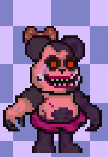 OldSewerDuck's tweet photo. Mama Bear is going to get you! And who knows maybe even hug you until you pop...
#DarkDeception #SuperDarkDeception #Recolor #Sprite #Drawing https://t.co/Q34iatZRVM