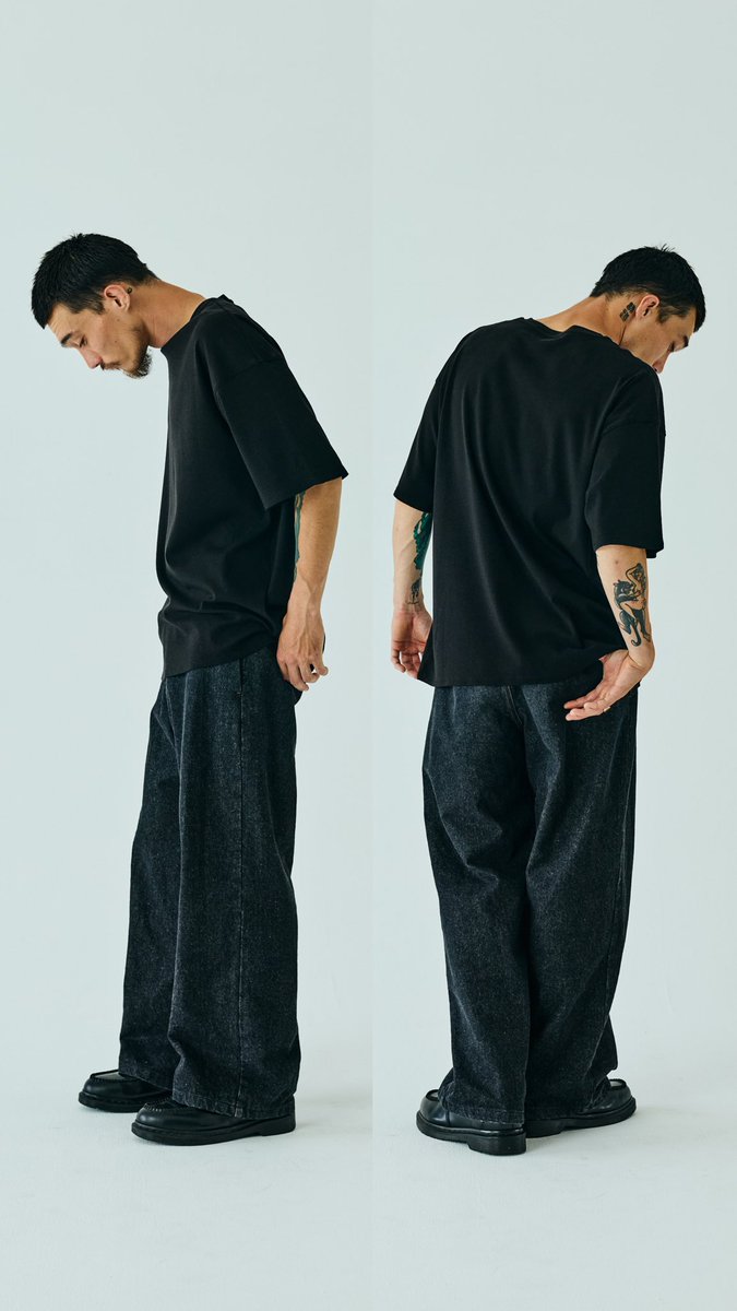 _ta6chan's tweet photo. 穿くだけで雰囲気が出るリジッドワイドデニム。シンプルなTシャツ1枚でもサマになる一本です。 https://t.co/zP2aacXSKG