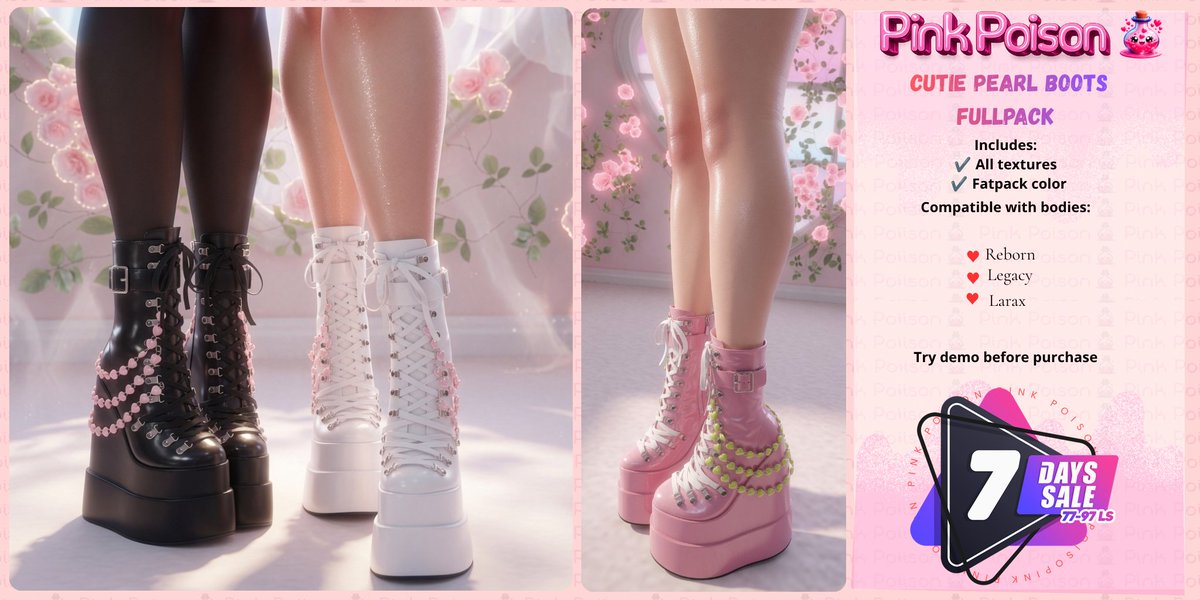 7daysSaleSL's tweet photo. 💜 Pink Poison @7DaysSALE 💜

🗓 July 03–09

Sweet style with a fearless attitude — playful, bold, and impossible to overlook.

👉
https://t.co/dJj33Emn3Y

#SecondLife #7DaysSALE #SLFashion https://t.co/yK8XFfOL8E