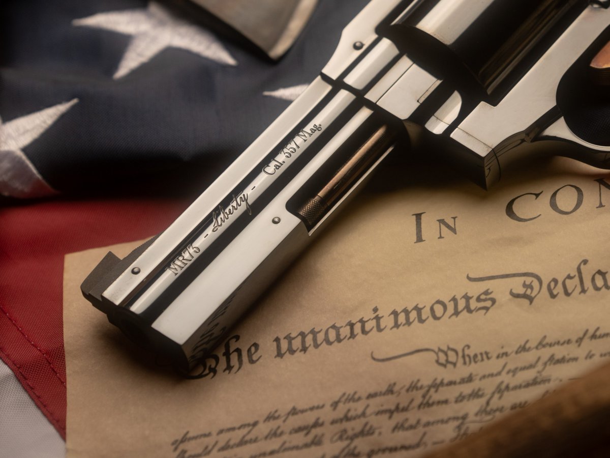 Beretta_USA's tweet photo. Introducing the Manurhin MR73 Liberty, a revolver crafted to honor 250 years of American independence and the pursuit of excellence.

Here's a piece of history many people don't know: the majority of muskets and flintlocks used by the Continental Army during the Revolution were made in France - many just 30 kilometers (20 miles) from where Manurhin revolvers are crafted today.

As we celebrate America's 250th anniversary, the MR73 Liberty pays tribute to the alliance, craftsmanship, and pursuit of excellence that helped shape our nation's history.
#Manurhin #MR73Liberty #IndependenceDay