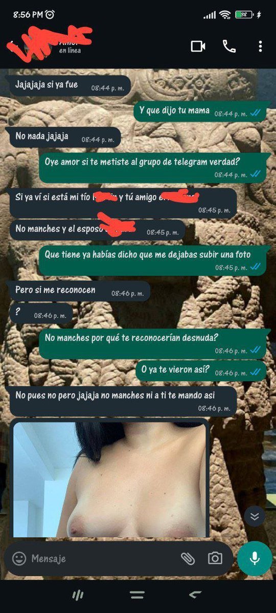 cuckoldmensaje2's tweet photo. A ella le gustó que él la exhibiera en un grupo de telegram, en el que incluso hay varios de sus familiares y conocidos 🤯🤯 https://t.co/MslF2iBNMH