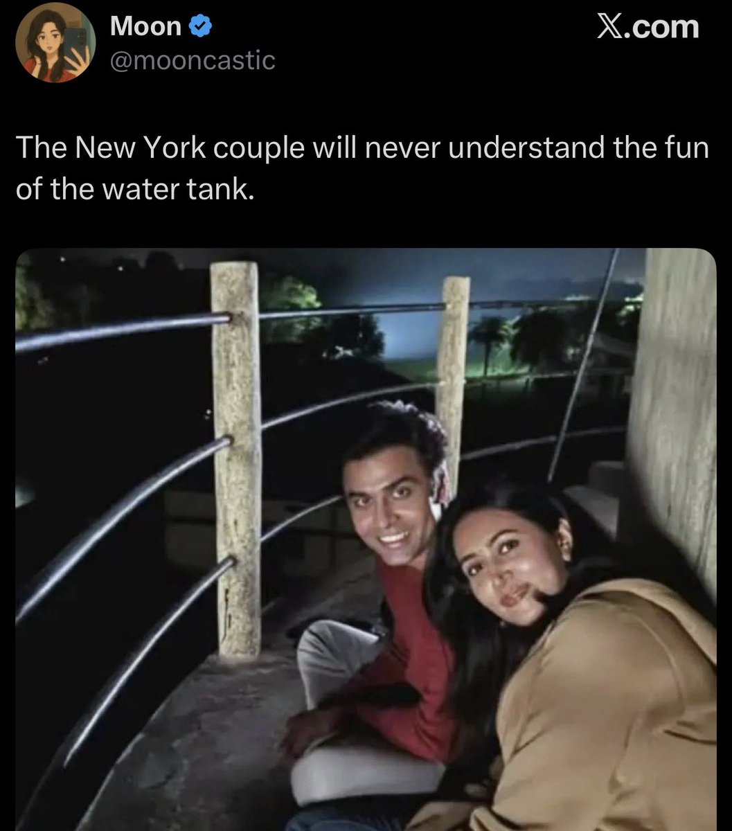 DiscourseDancer's tweet photo. The New York couple would have their idea of fun and so would the Samastipur couple and objectively both wouldn’t truly understand the joy of the other and that’s how the world is. 

E.g. how blue tick has fundamentally rotted the discourse. https://t.co/72OG4gMMYg