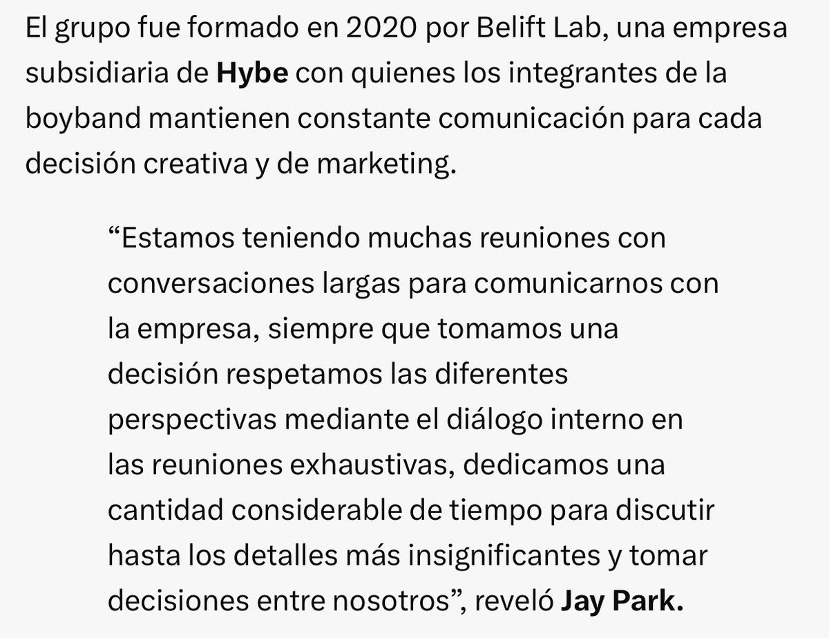 onlyenhoon's tweet photo. ESTO FUE LO QUE DIJO JAY en la entrevista que les hizo un reportero de Milenio. 
Ustedes de verdad creen que todos los últimos cambios no han pasado por la aprobación de LOS SEIS? Son tontas al creer que ellos no están involucrados ni tantito en las decisiones y cambios. PIENSEN. https://t.co/EQcBQZiGN6