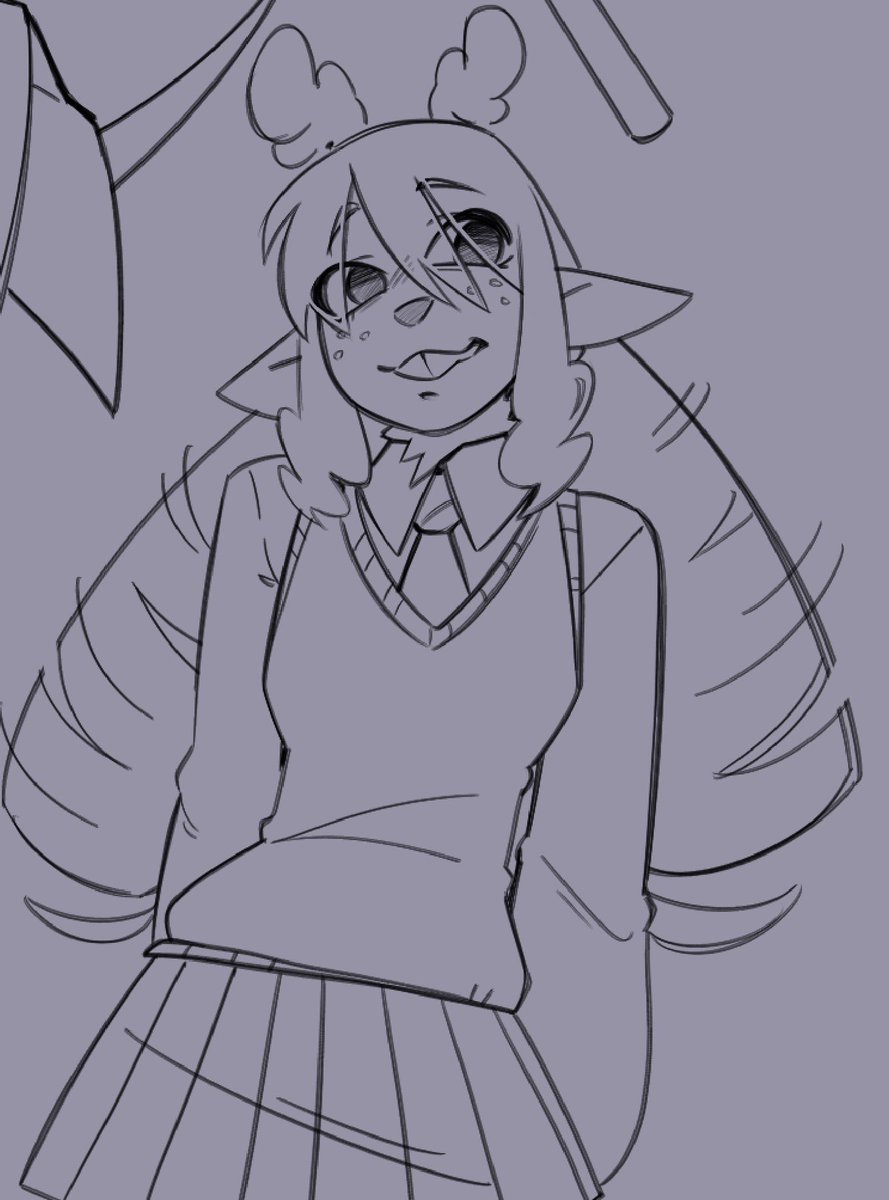 poodly_noodly's tweet photo. Paused art fight to draw nothin but bullshit 
Also Susie was a really quick scribble so ignore the shitty colors lmao https://t.co/SR7BNZFYNv