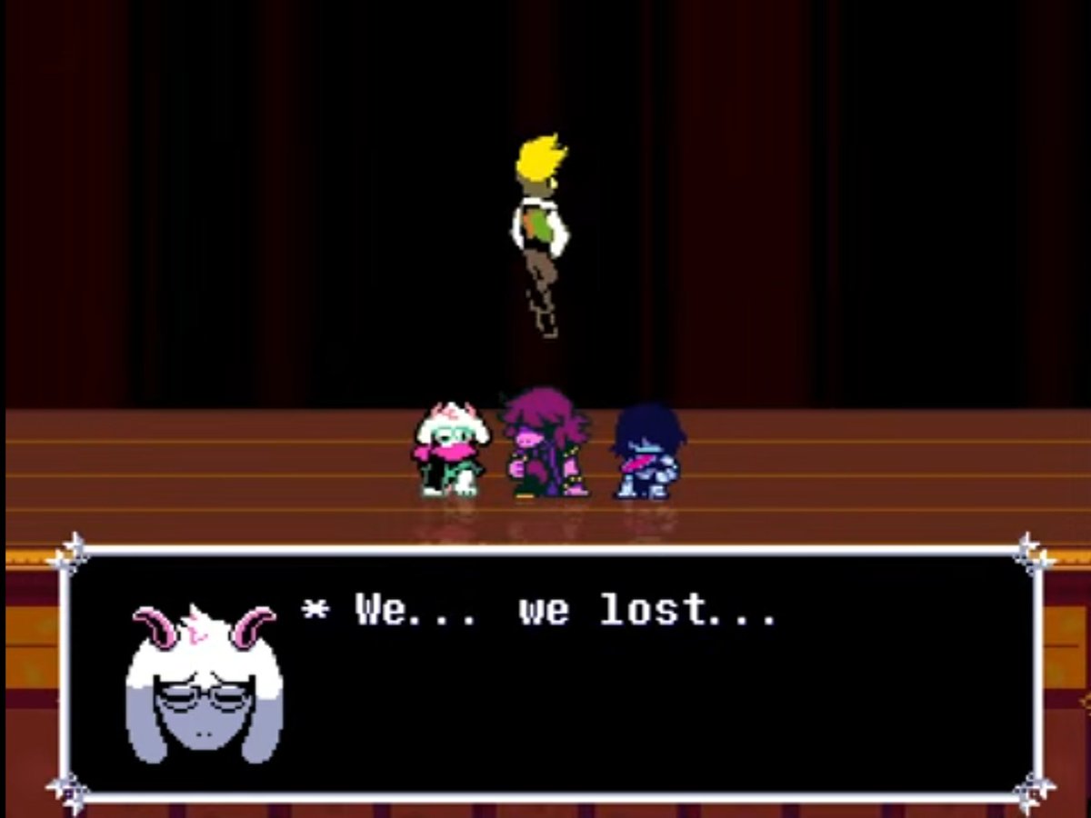 467Doggo's tweet photo. And the way he tuck the gang in beds or spare them instead of a regular game over makes flowery the only darkworld "ruler" who seems to be aware he's going against a bunch of kids https://t.co/2TOLthN0oG
