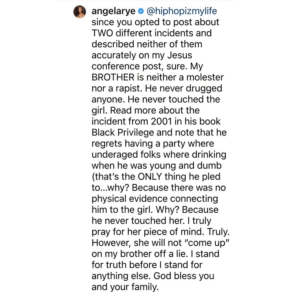 FeelTheBass86's tweet photo. In a quickly deleted Instagram comment, Angela Rye attacked Charlamagne’s rape victim, Jessica Reid, and tried to dismiss her accusations by claiming she was only going after him for a money grab

This directly contradicts Angela Rye’s long-standing “protect all women” stance and truly reveals how she really feels