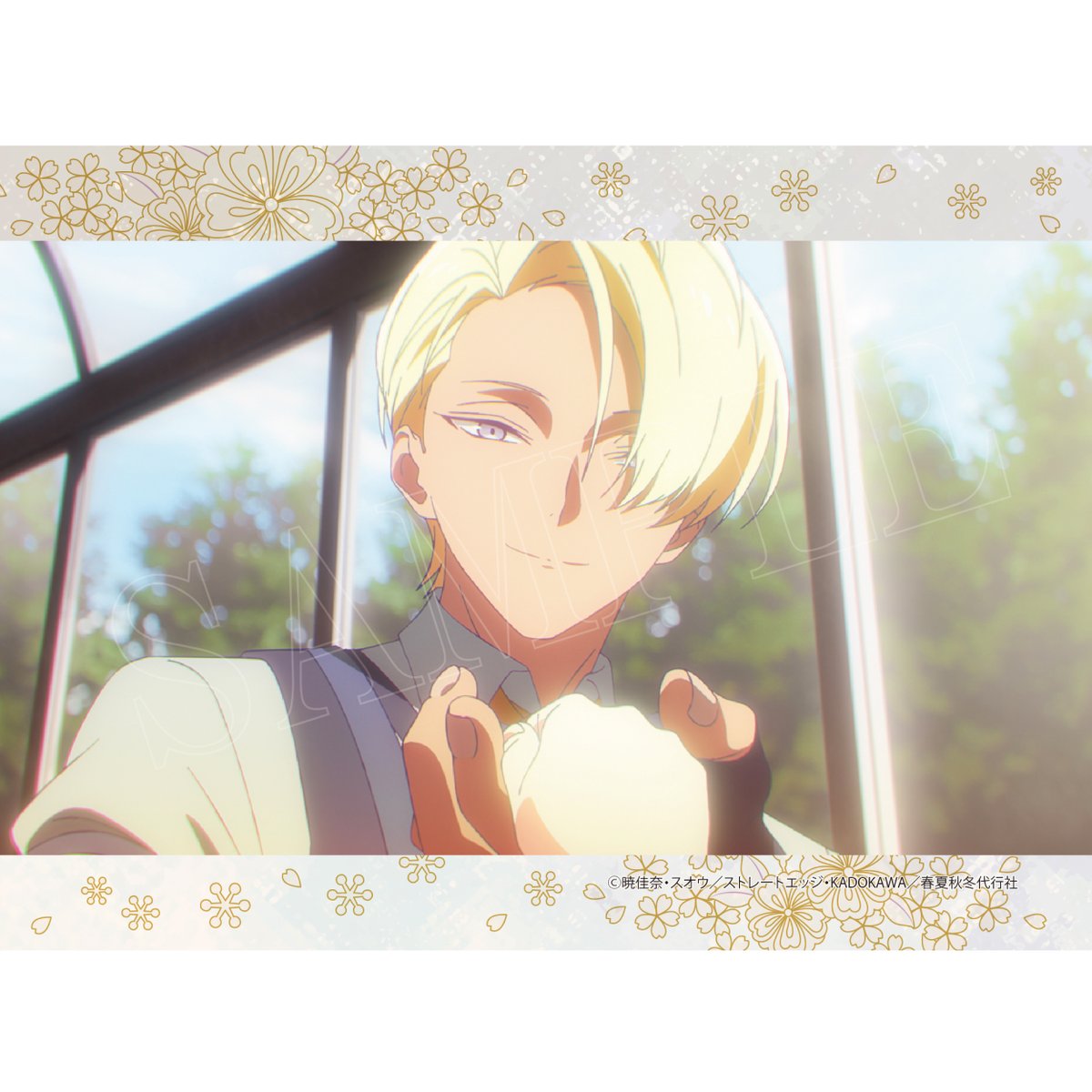 WIT_STUDIO's tweet photo. *＼🌸場面写ブロマイド第3弾販売開始🌸／*

TVアニメ『春夏秋冬代行者 春の舞』より
7話～9話の印象的な場面を切り取った場面写ブロマイドを追加いたします✨

あなたの心に残った一瞬を、ぜひお手元に🌸

詳細は👇
https://t.co/NC1YbKu60O 

#春夏秋冬代行者 #eプリ #WITSTUDIO https://t.co/rlyTANC00W