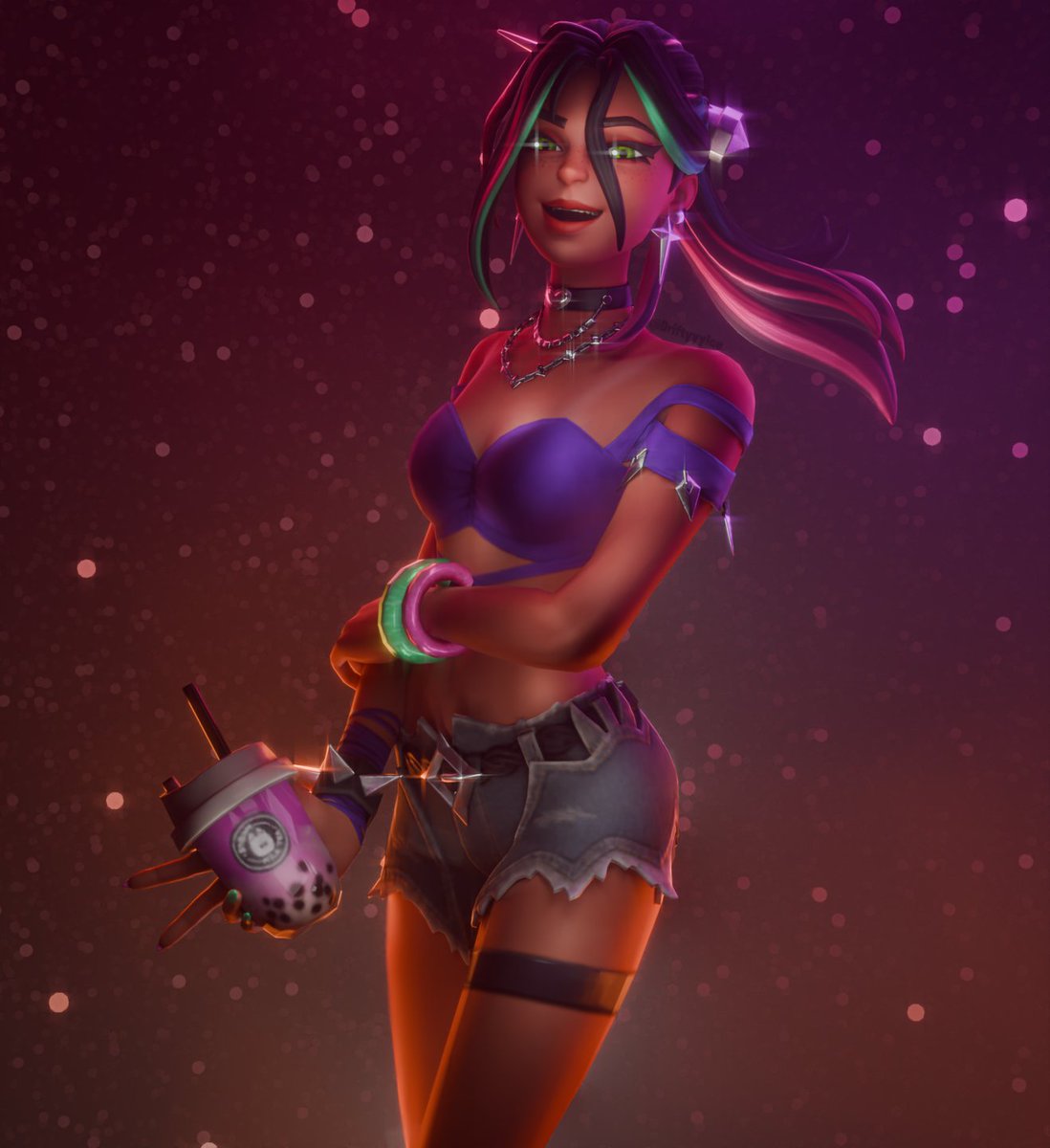DriftyyyIce's tweet photo. The Highstakes Club heatwave 🔥

♥️&amp;♻️are very much appreciated! Don't forget to follow for more art :D

#Fortnite #FortniteArt #Blender https://t.co/4JDClx3DRL