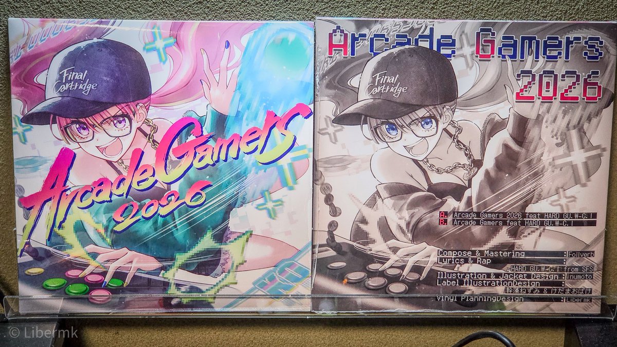 tako180's tweet photo. RoomieTale様にて、
『Arcade Gamers 2026 feat HARD GU.W-C.I』の3Dレコード改変用テクスチャパックが掲載されました‼️🎮💿
VRChat内でレコードジャケットとして飾っていただけます！
14年の時を経て、伝説のゲーセン讃歌がアナログレコードに。100円玉の記憶を、グルーヴの溝に刻め。
RoomieTale様特設ページ:
https://t.co/NKF8zyumlO

音源視聴リンク:
https://t.co/qqT86pB13d

音源購入リンク:
https://t.co/uY0wLZM3VQ

関係者の皆さま、RoomieTale様、ありがとうございます‼️🔥

#VRCでレコードを飾ろう
#VRChat
#RoomieTale
#ArcadeGamers2026