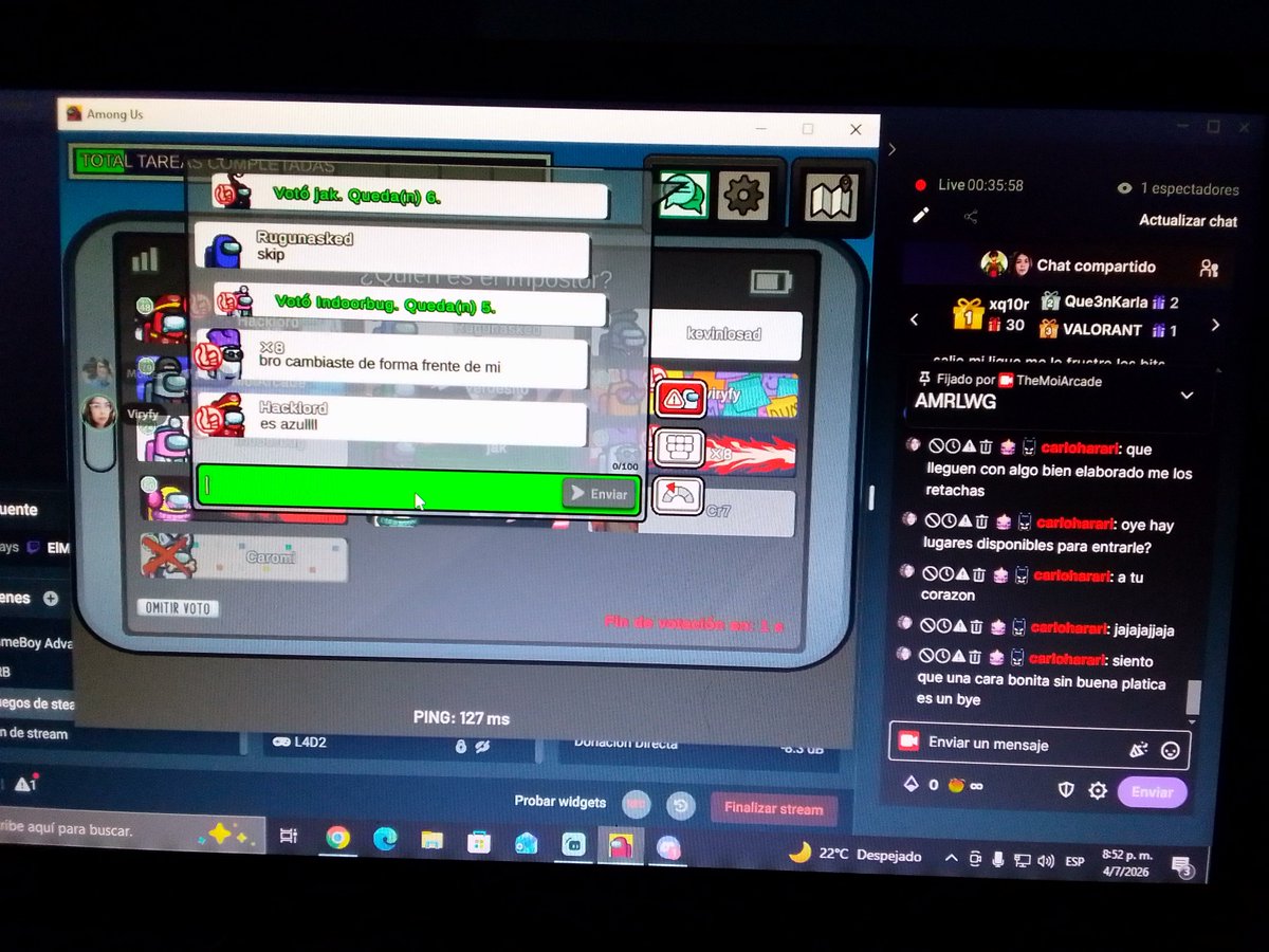 MoiiRodrigz's tweet photo. En vivo amigos, en unas partidas  de among US! https://t.co/KIfESEnPMU https://t.co/pMWvHmQGmH