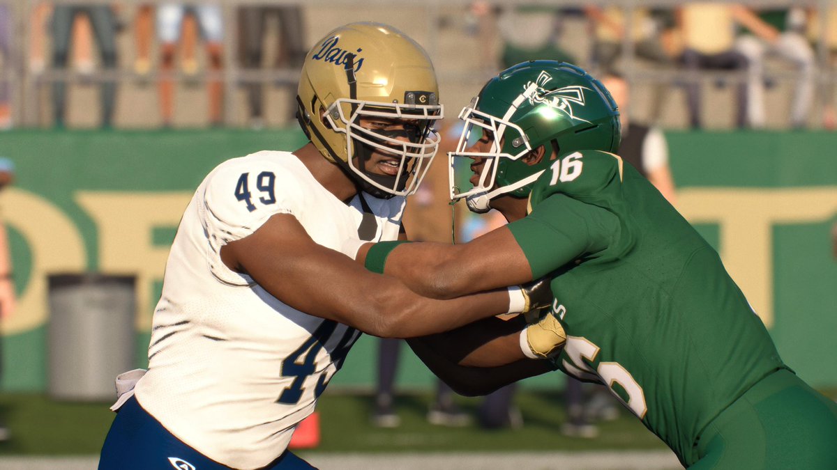 yadattrey's tweet photo. UC Davis Aggies now available on CFB 27 TeamBuilder! Search user ‘YaDatTrey’ #CFB27 @EASPORTS https://t.co/x6nBebbN9n