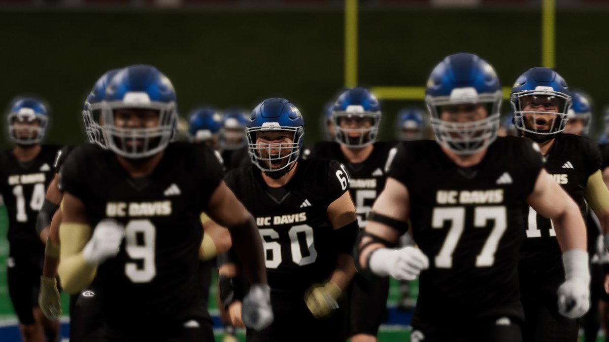 yadattrey's tweet photo. UC Davis Aggies now available on CFB 27 TeamBuilder! Search user ‘YaDatTrey’ #CFB27 @EASPORTS https://t.co/x6nBebbN9n
