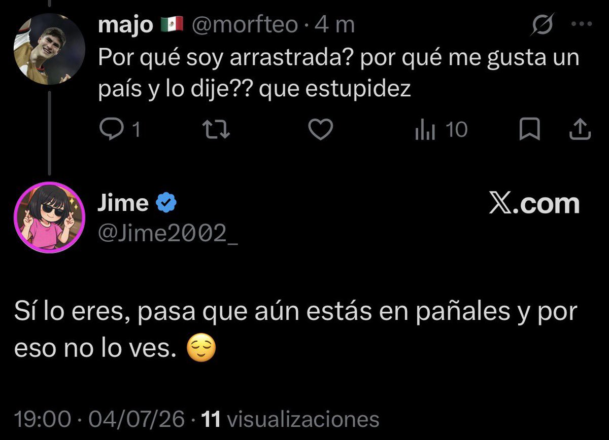 morfteo's tweet photo. chicos no les puede gustar algo xq viene Jime y les dice arrastrados!! https://t.co/rtxQst76pu