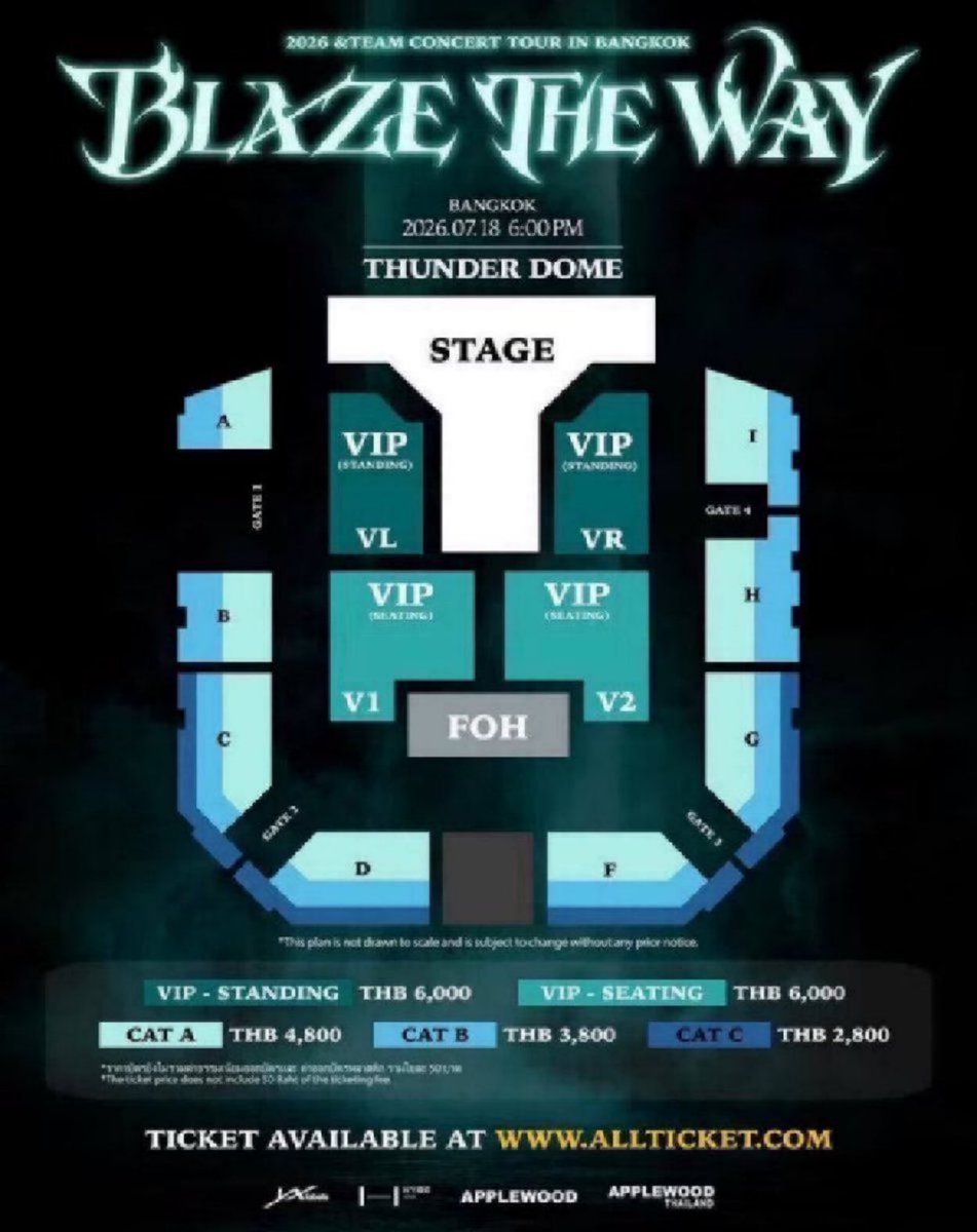 FazscJob's tweet photo. WTS / TICKET PROXY • 2026 &TEAM CONCERT TOUR 'BLAZE THE WAY' IN BANGKOK 🇹🇭

&TEAM is bringing their massive Asia tour to Thailand! Secure these premium, close-up seating tickets to catch their powerful choreography and unmatched stage energy live at the Thunder Dome ⚡️

📍 Venue: Thunder Dome, Muang Thong Thani
📅 Date: July 18, 2026 (Saturday)

[✨ AVAILABLE TICKETS ✨]
• 2x VL Tickets 💎 (Premium Floor / Front Rows)
• 2x V1 Tickets 🎫
• Side-by-side seating options available 👥
• International fans / Interfans welcome! ✈️

[✨ HOW TO ORDER ✨]
Please send a DM with the following details to claim your tickets 📩
• Preferred Category (VL / V1)
• Quantity needed
• Your budget / Offer

#andTEAM #앤팀 #エンティーム #BLAZETHEWAY_BANGKOK #andTEAM_BLAZETHEWAY #LUNÉ #andTEAMWTS #andTEAMProxy #KPOPProxy #TicketProxy #チケット代行 #サンダードーム