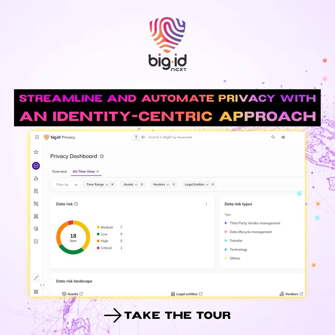 bigidsecure's tweet photo. Privacy shouldn’t slow you down, it should scale with you. Take our self-guided tour to see how leaders automate privacy and compliance with an identity-centric approach:

🔍 Deep data visibility
⚙️ Automated controls
🧩 Contextual insights for smarter decisions

Take the tour: https://t.co/8uDH4NVc8C