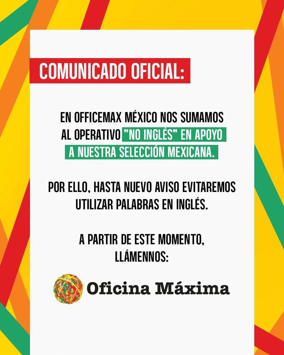 retodiariomx's tweet photo. 🇲🇽📲 ¿De dónde salió el trend del “no inglés”?

🧠🔥 El llamado “No inglés” nació como una ola de humor en redes, impulsada por la previa del México vs Inglaterra, donde usuarios comenzaron a “mexicanizar” palabras y marcas en forma de broma para calentar el ambiente mundialista.

😂📈 La tendencia creció cuando marcas, medios y aficionados se sumaron con publicaciones creativas y adaptaciones de nombres en español, convirtiéndose en un fenómeno viral que mezcla fútbol, identidad y redes sociales.

Parte 2 👇🏻 
#MéxicoVsInglaterra #NoInglés #Mundial2026