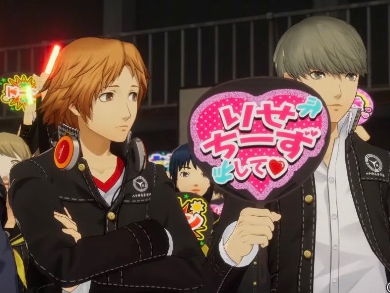 yosukelovermura's tweet photo. i think it's really cute that yosuke isn't fanboying because he's totally locked into watching rise's performance https://t.co/C5fIcThamn