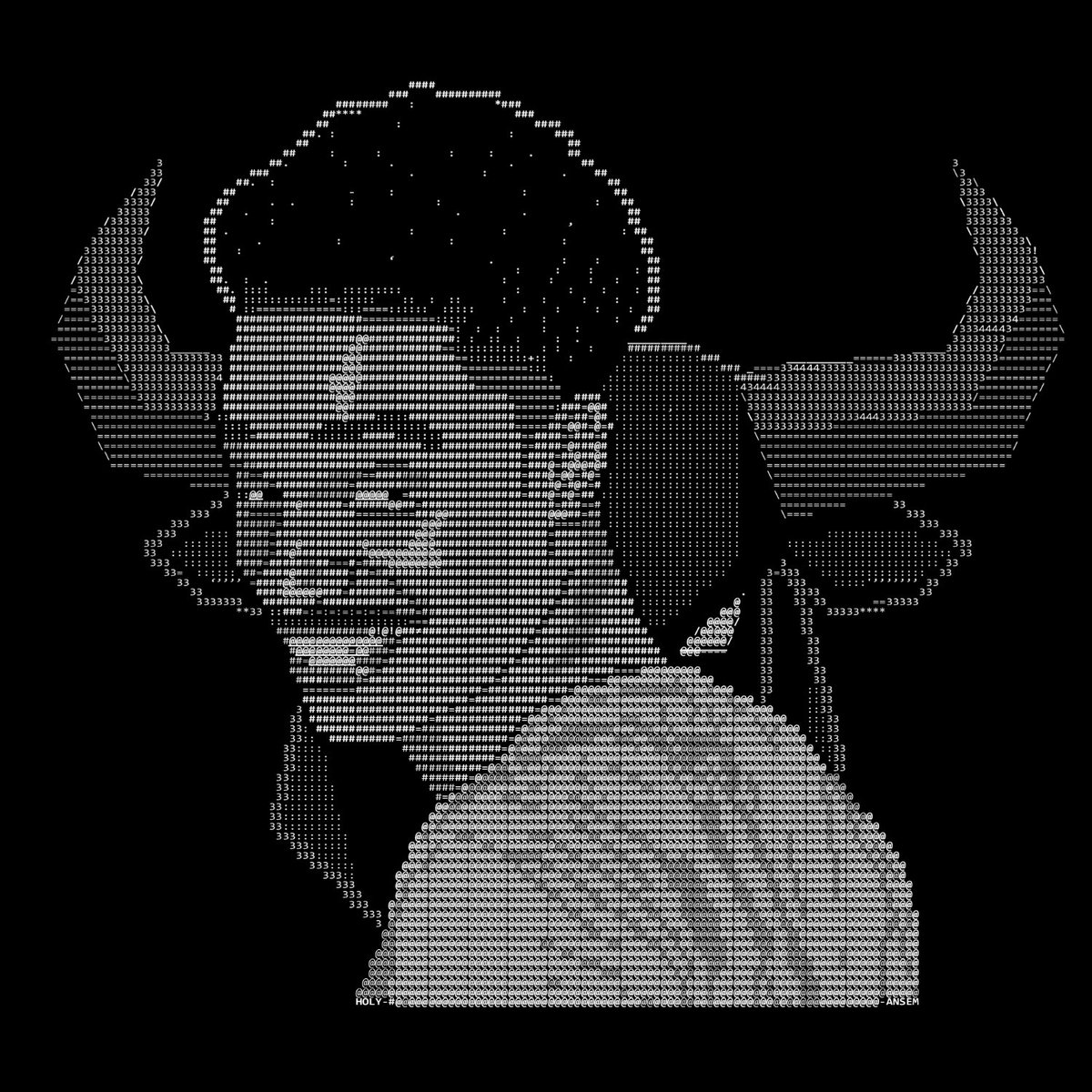 mubarak_codes's tweet photo. Hey @blknoiz06, been following your work, I’m new to crypto, found your content via TikTok, and love what you’re building
 I don't own $ANSEM yet, but would love to be part of the community
I made this ASCII art of you, I've attached the creation process as well https://t.co/ftLTgc4i6F